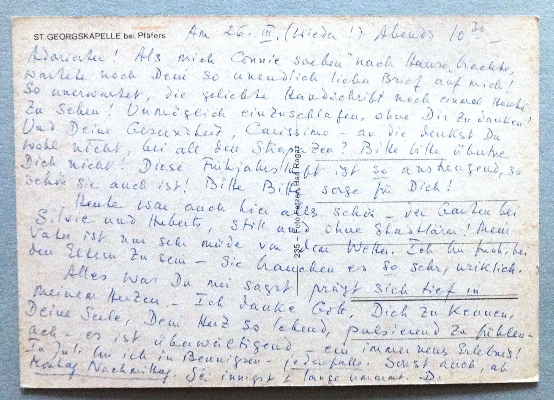 Cartoline postali: St. Georgskapelle bei Pfäfers – Usato da Fétigny venduto da Billy2miny 1