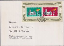 1955, W35 (Lausanner-Block) von UFFIKON (LU), LUXUS !!!!