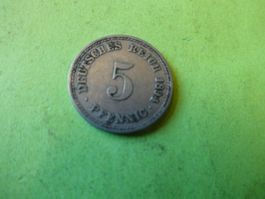 Dt. Reich 1894 A, 5 Pfennig