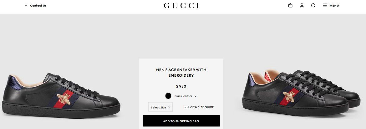 Gucci Scarpe da uomo: Sneakers Gucci Ace  . 9 = 43 / 28,5 cm – Usato da Collonges venduto da Auganien 9