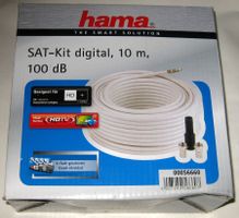 Hama SAT-Kit Digital, 10m, 100 dB, 4-fache Abschirmung, OVP