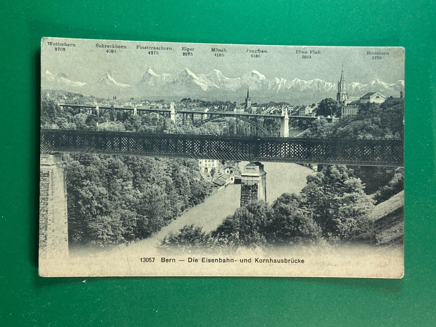 Cartoline postali: Bern - Die Eisenbahn- und Kornhausbrücke – Usato da Steg VS venduto da danwer74
