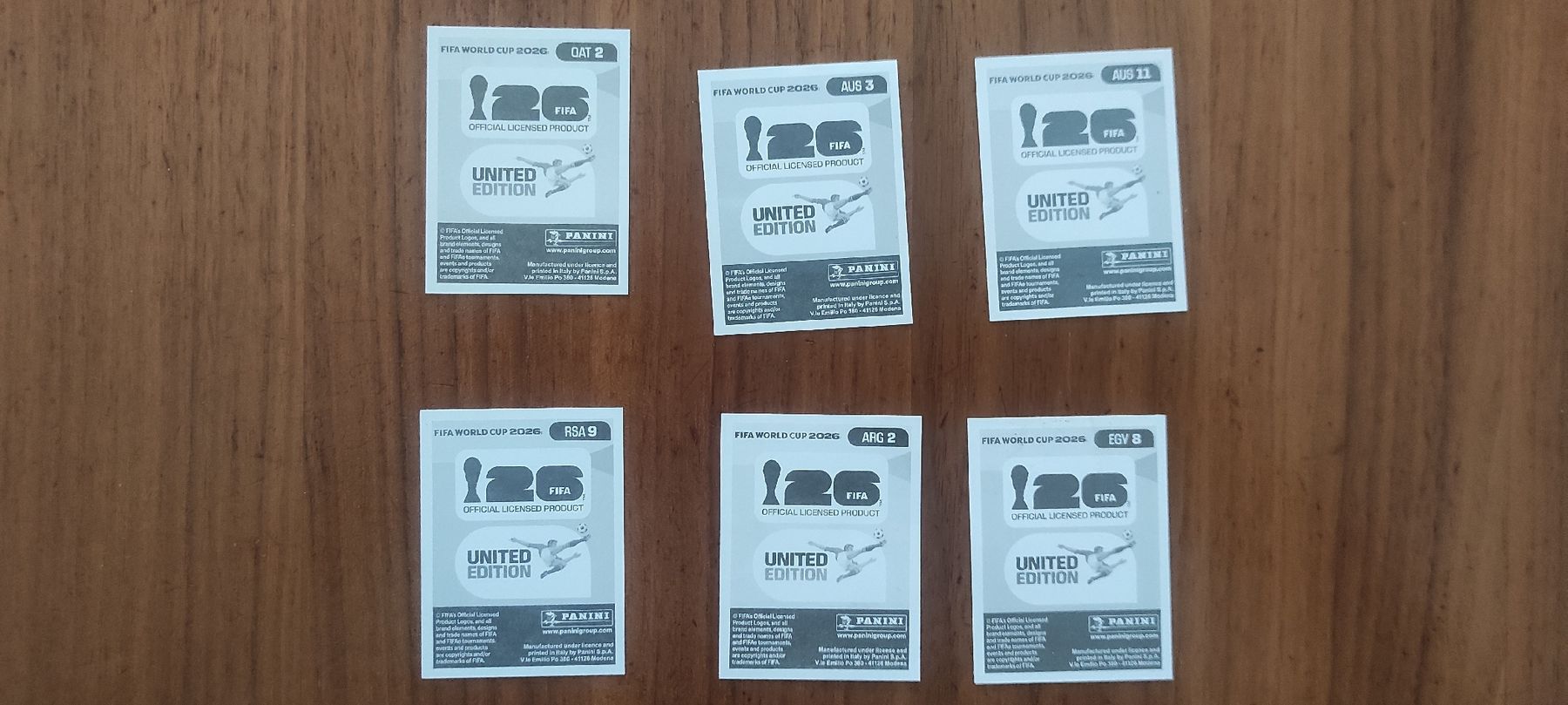 Panini Carte collezionabili: 6 Panini Sticker  – Usato da Matzendorf venduto da fab_6mpb 1