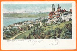 Hotel BELVOIR bei Nidelbad m. Stempel Rüschlikon 1901