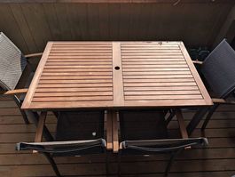 Gartenmöbel-Set (Tisch + 4 Stühle)
