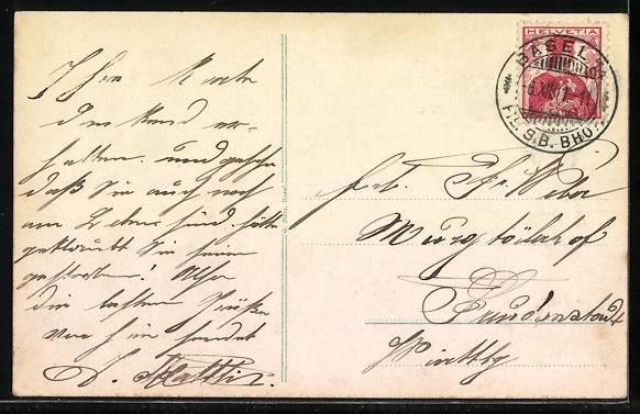 Cartoline postali: AK Basel, Bundesbahnhof, 1911 – Usato da Berlin venduto da bartko-reher 1