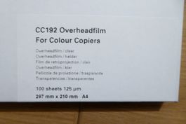 1 Pack Overhead Folien für Farblaserdrucker Overheadfilm A4