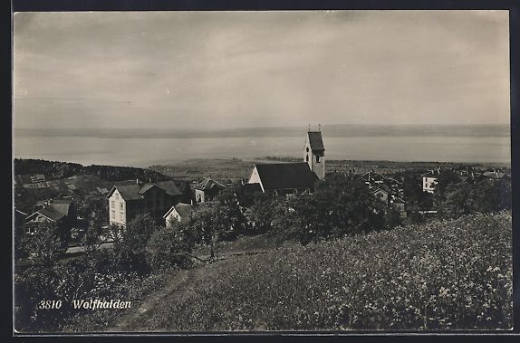 Ansichtskarten: Wolfhalden, Die Kirche gegen den Bodense – Gebraucht aus Berlin von bartko-reher