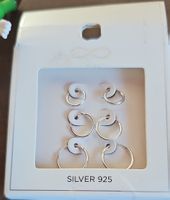 Creolen Set Silber 925 drei Paar neu in Originalpackung