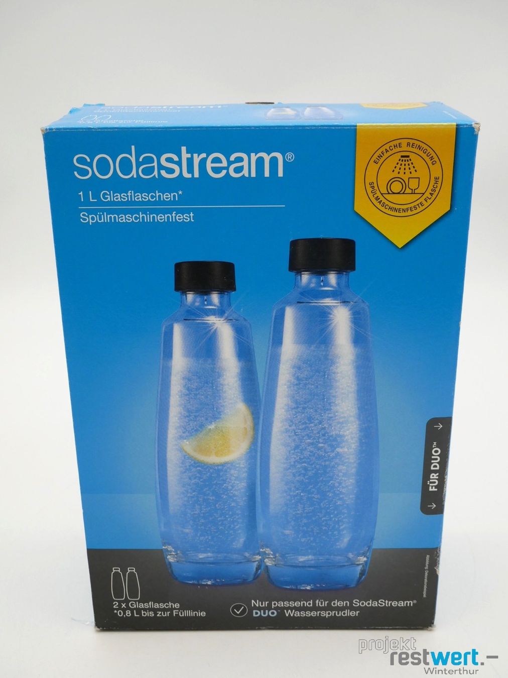 Sodastream Altro per la casa: SODASTREAM - 2 x Glasflaschen 1L – Nuovo (secondo la descrizione) da Winterthur venduto da Restwert_Winterthur 3