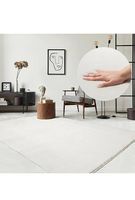 Creme Designer Teppich 160×220 Kurzhaar