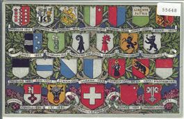 Kantonswappen der Schweiz - Litho