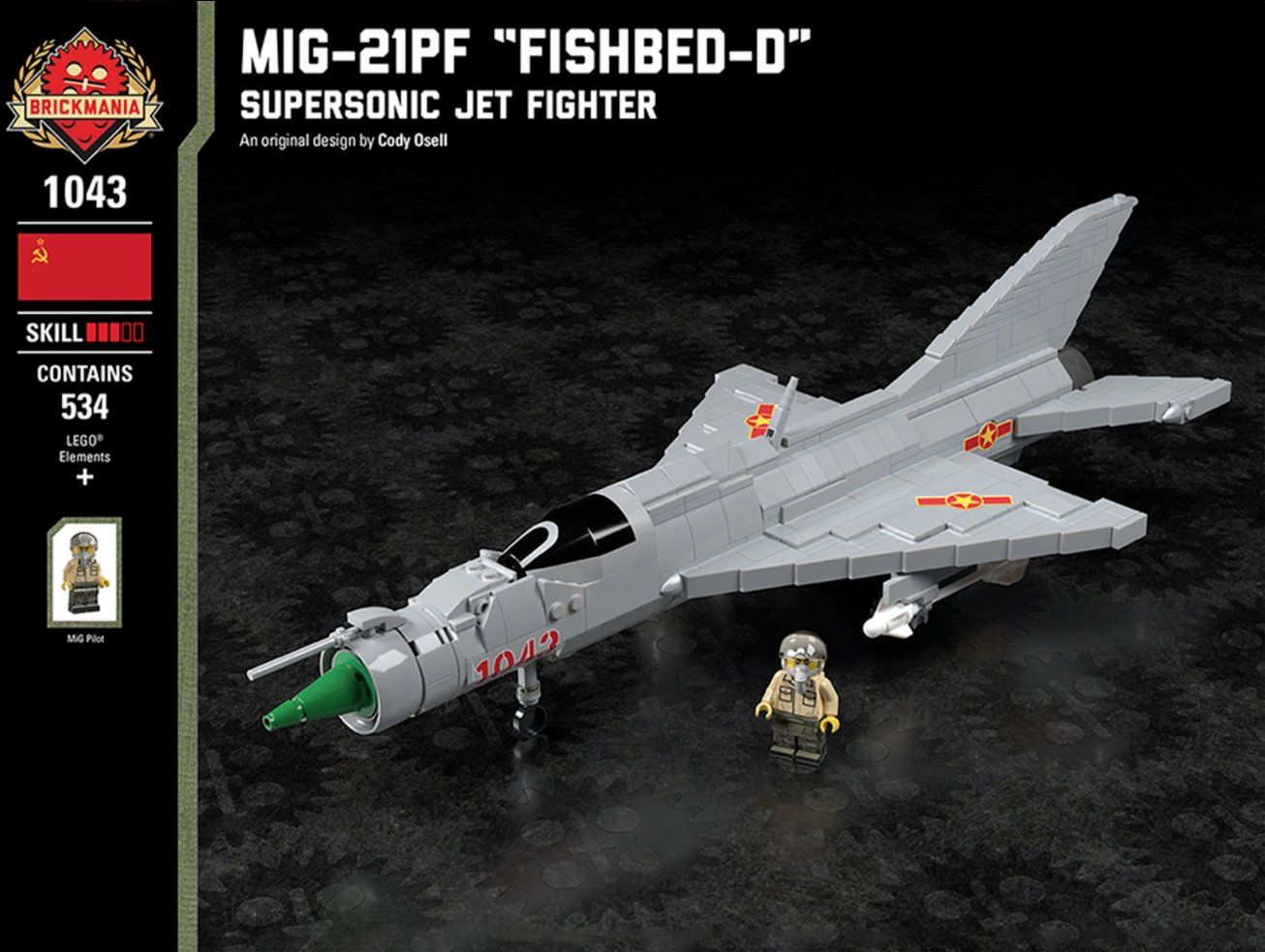 Lego Kit di costruzioni: Brickmania MiG-21PF "Fishbed-D" - Supersonic Jet Fighter – Nuovo e nell'imballaggio originale da Uitikon Waldegg venduto da Thomyg