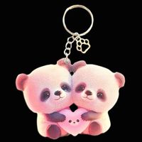 🐼 🔑 Süßes Pandapärchen Schlüsselanhänger! 🐾💫