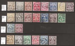 1882-1906 : 3 Serien Ziffermuster : KP 535.--