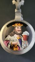 Antiker Bierkrug mit Original-Malerei
