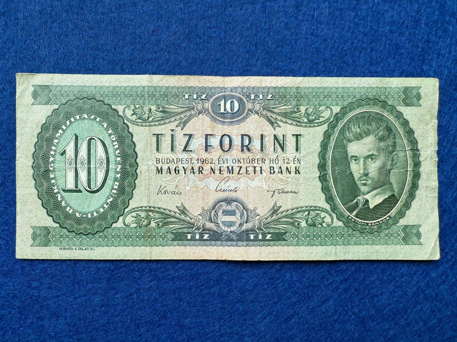 Banknoten: Budapest 1962 - Ungarn - 10 Forint – Gebraucht aus Pfäffikon SZ von Sieben77