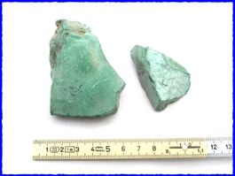 2 MALACHIT Rohsteine -  4.5 x 3.5 cm & 7 x 5 cm  - 0.16 kg