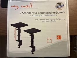 my wall 2 Stands for Loudspeakers Clamp 9-60mm new