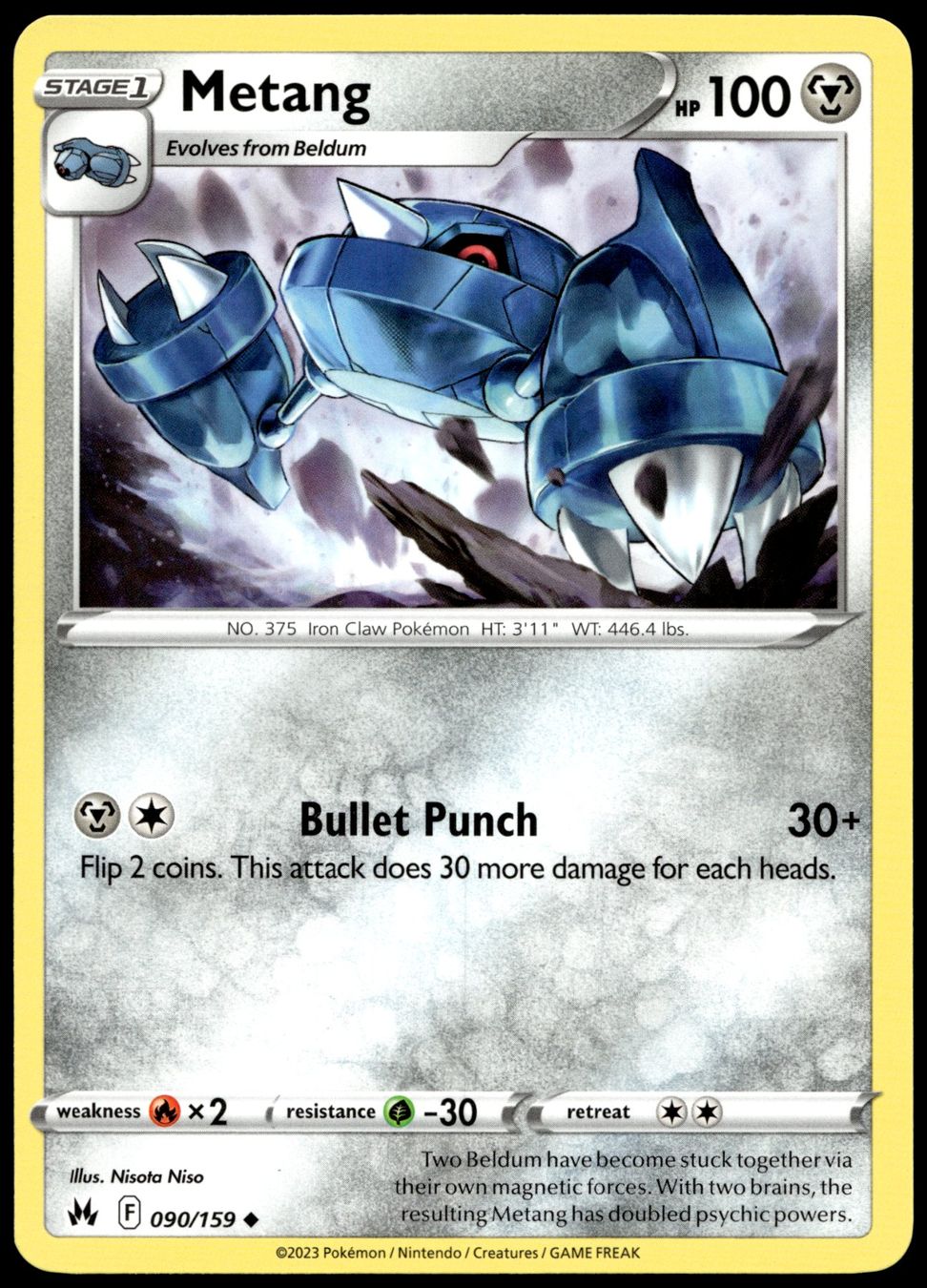 Pokémon Carte collezionabili: Pokémon Metang 090/159   EN Crown Zenith – Usato da Le Mouret venduto da PokemonCards_CH