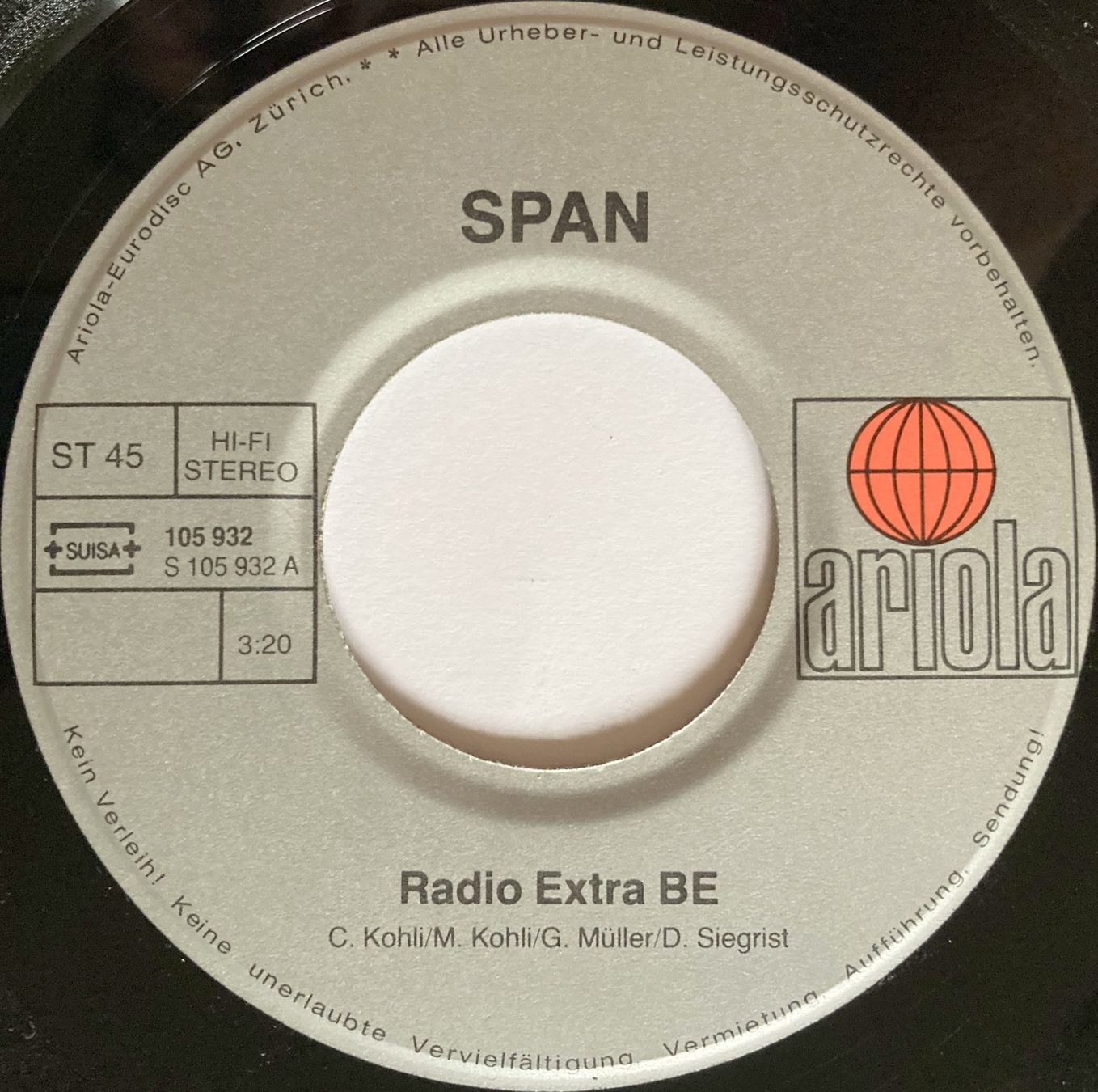 Vinyles: SPAN - RADIO EXTRA BE – D'occasion à Bottens par hotter-than-hell 2