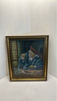 Antiker Gobelin im Goldrahmen