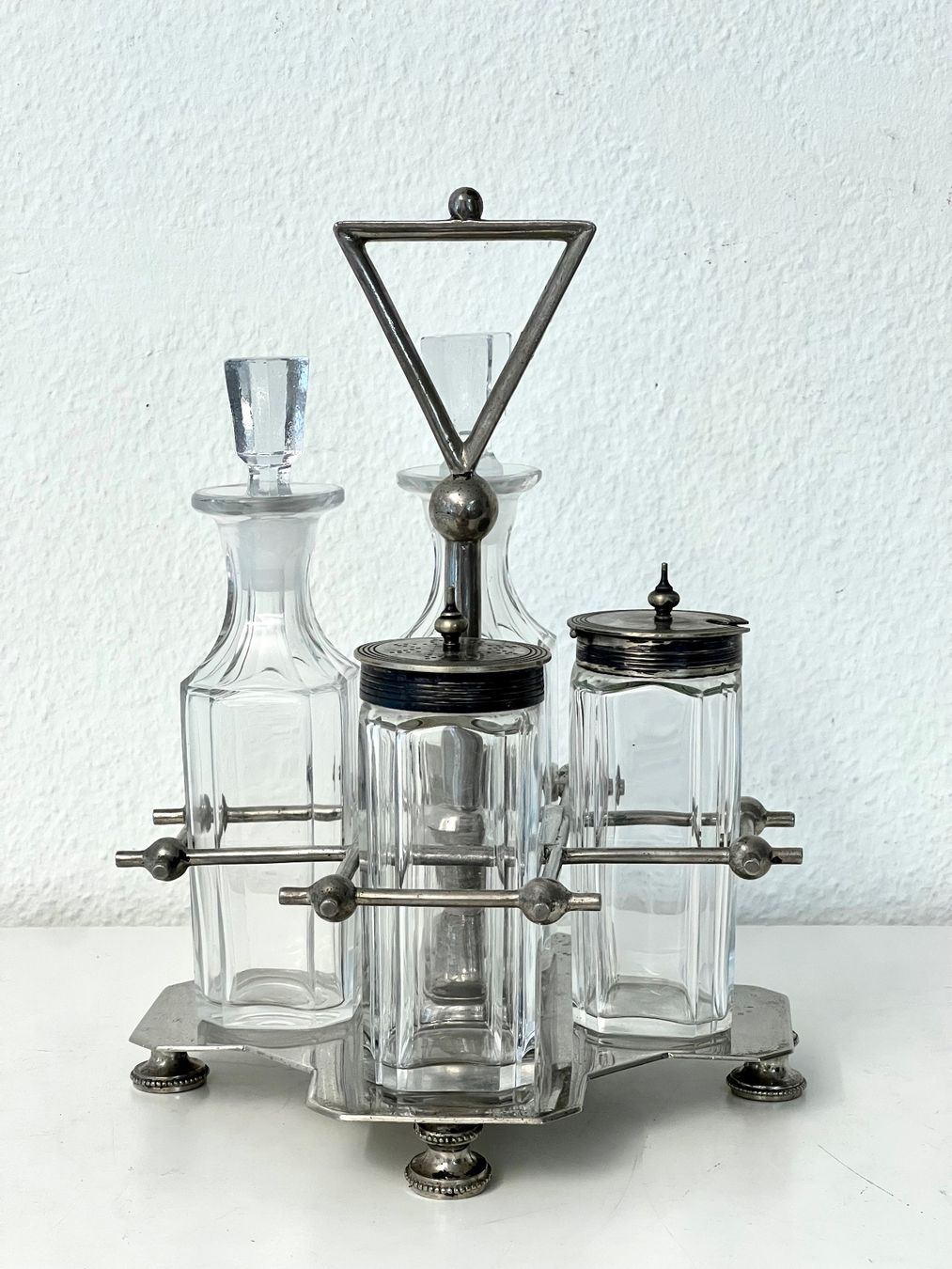 Altro in Stoviglie & Bicchieri: MAPPIN & WEBB Antike Menage Gewürzständer versilbert c. 1900 – Usato da Zürich venduto da Arche_Brockenhaus 1
