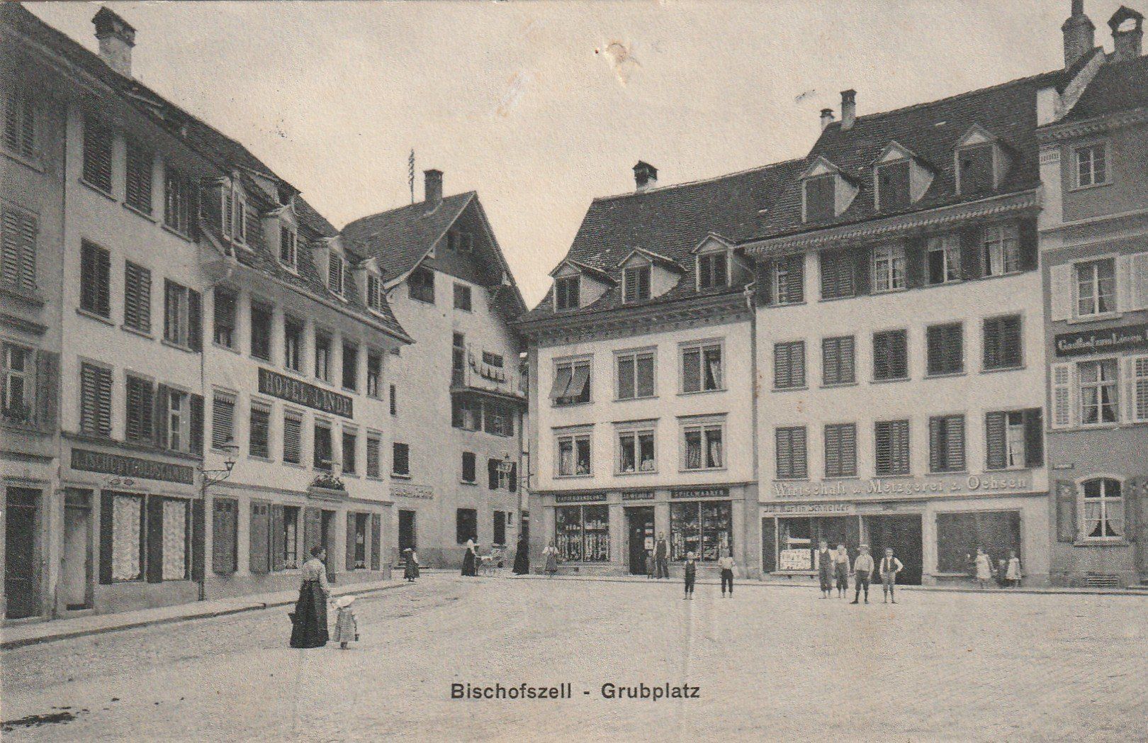 Cartes postales: Bischofszell Grubenplatz belebt – D'occasion à Rorschacherberg par fratovi2