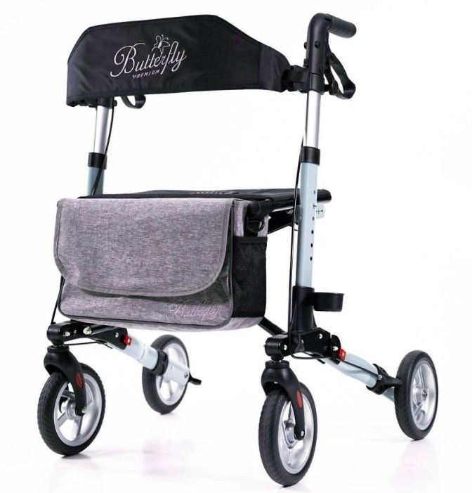 Ausili per la deambulazione: Leichtgewichtrollator Butterfly Premium Anthrazit – Nuovo e nell'imballaggio originale da Bettlach venduto da Proteno