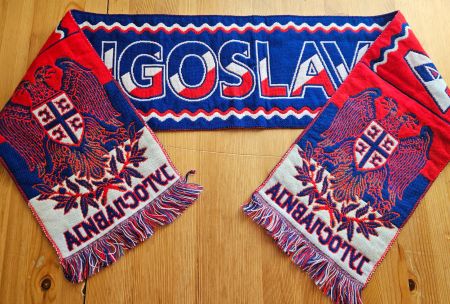 Jugoslawien vintage Schal Fussball Fan Yugoslavia