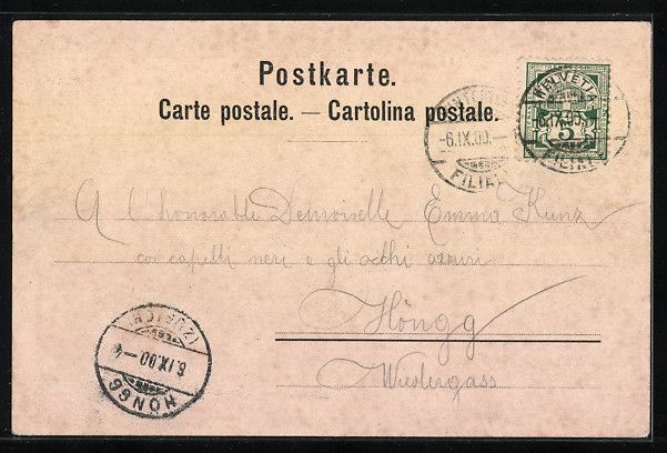 Ansichtskarten: Litho Winterthur, Stadthaus, Primarschul – Gebraucht aus Berlin von bartko-reher 1