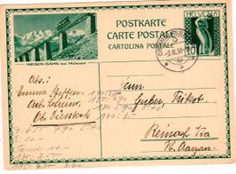 Bildpostkarte, Niesen Bahn