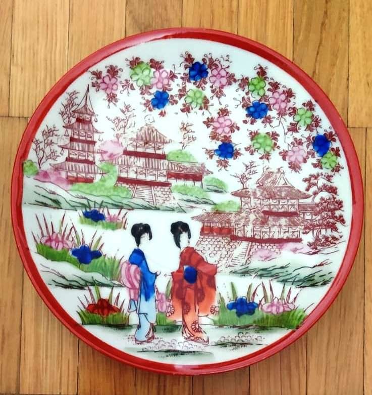 Teller: Teller mit Geisha Design, Fine Bone China - 3 Stück - – Neu (gemäss Beschreibung) aus Zürich von 1980ale 2