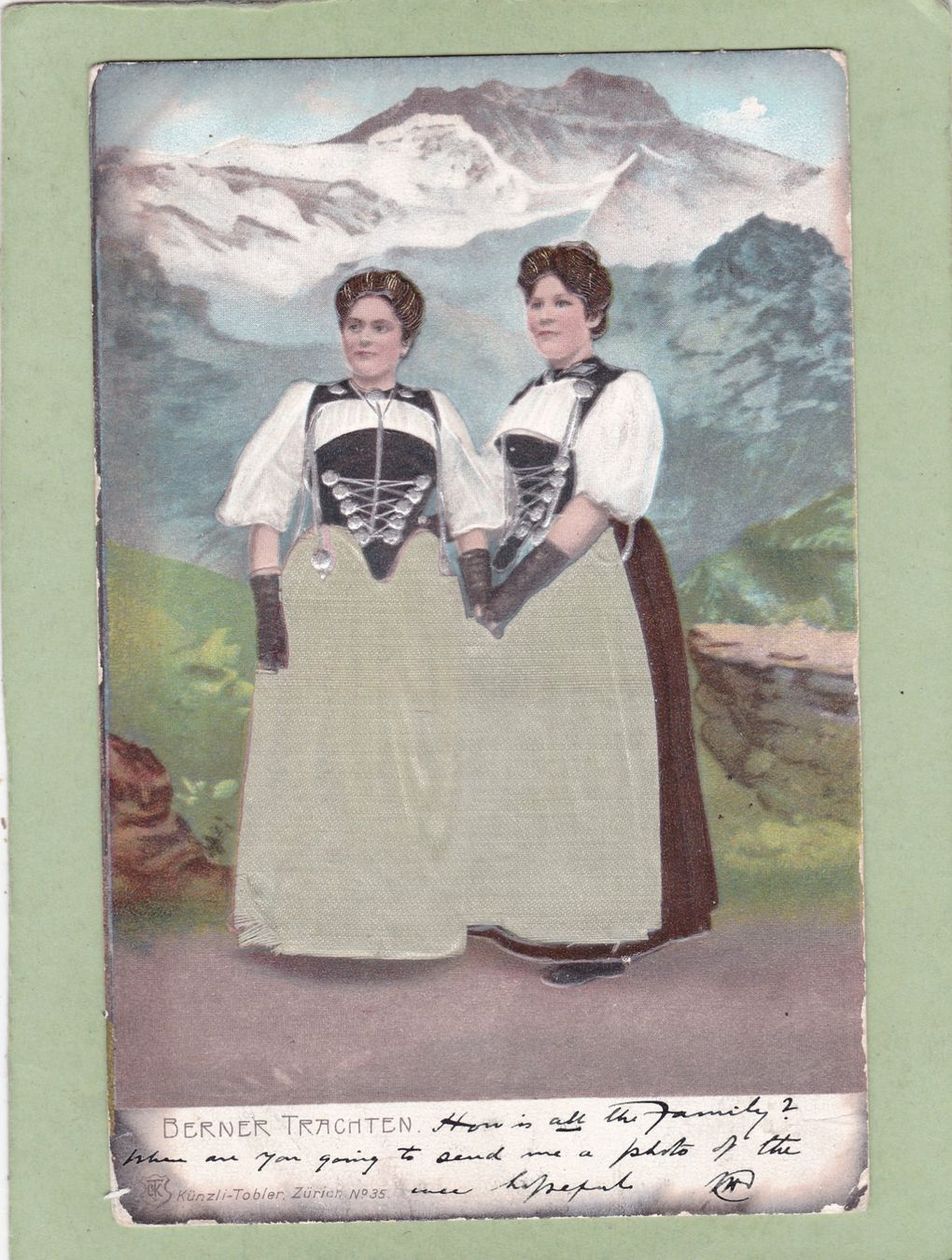 Cartoline postali: Berner Trachten Reliefkarte 1904 – Usato da Herisau venduto da Lisegrat2008