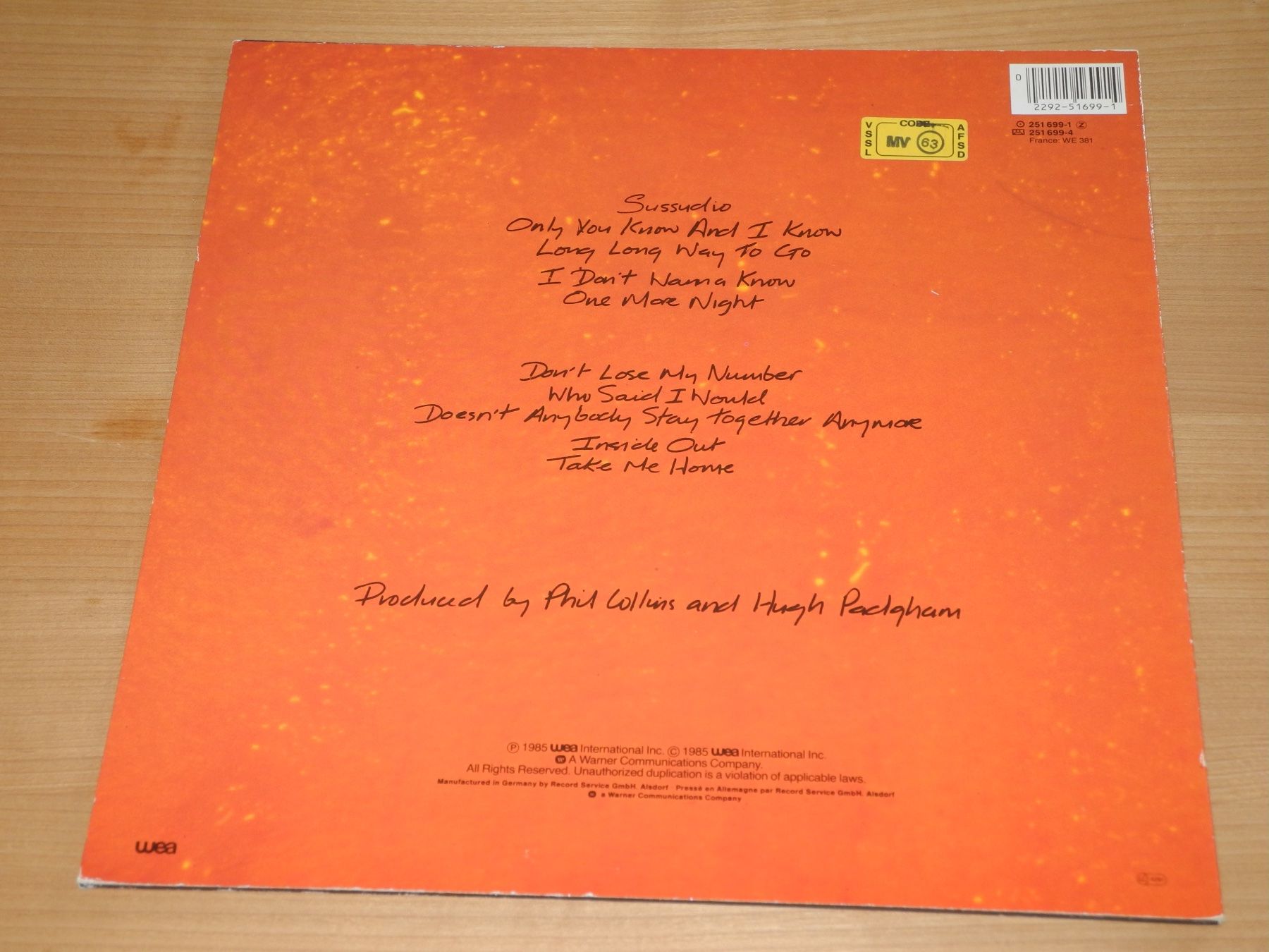 Dischi in vinile: PHIL COLLINS: NO JACKET REQUIRED - WEA – Nuovo (secondo la descrizione) da Fahrwangen venduto da Swirl2 1