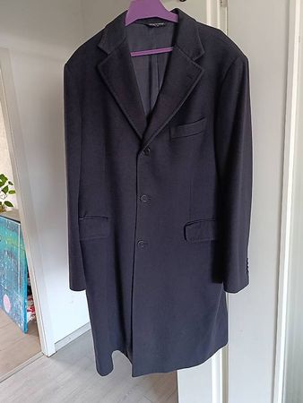 Manteau noir Lanificio Fratelli Piacenza 100% Pure Cashemire