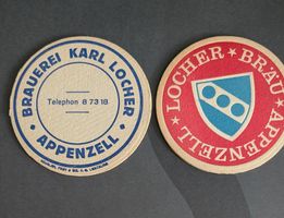 Bierdeckel Brauerei Locher Appenzell 2 Stk. Konvolut