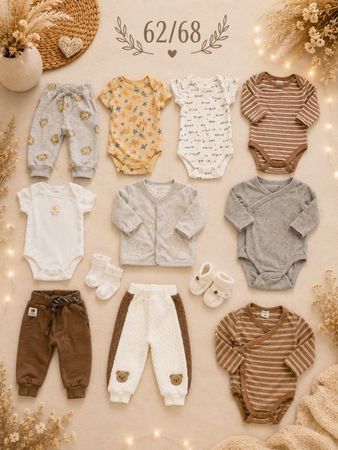 Babykleidung Set braun 62/68 Top Zustand