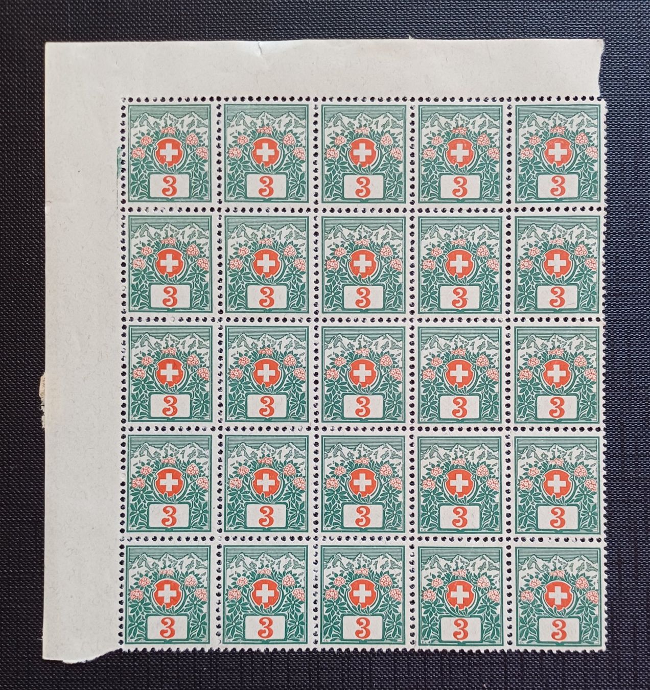 Alle Briefmarken: Blockteil NACHPORTO Postfrisch – Gebraucht aus Brittnau von simionius