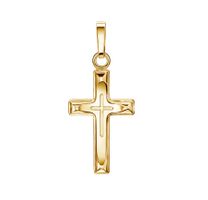 Kreuz Anhänger 14k Gold mit kette s925