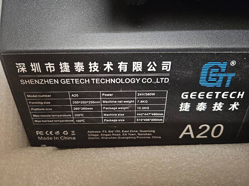 3D Drucker: Geeetech A20 3D Printer - 3D Drucker – Neu und originalverpackt aus Neudorf von Vogelhof