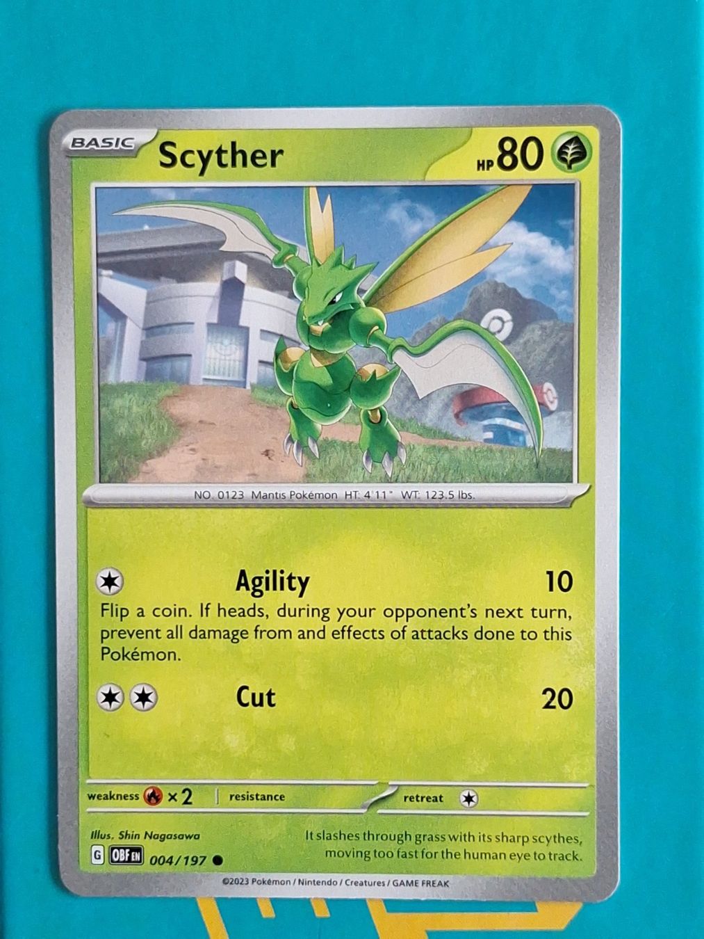 Pokémon Carte collezionabili: Scyther - Pokemon Obsidian Flames – Usato da Altstätten SG venduto da GGsGameshop