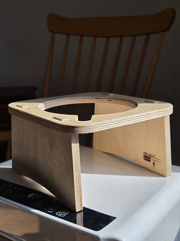 WC: Asia Abhalte Töpfchen mit Holzhalterung – Usato da Schötz venduto da Puppentanz2 1