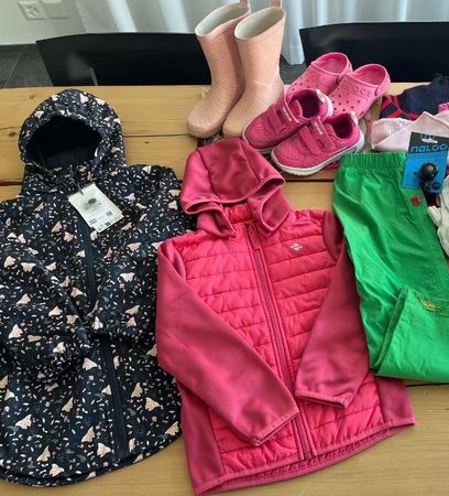 Minymo Regen- Jacke & Steppjacke 110 & Schuhe 29 ~wie Reima