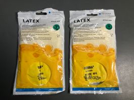 2 Paar Lebensmittelechte Latexhandschuhe Gr. 9/ L NEU ab 1.-