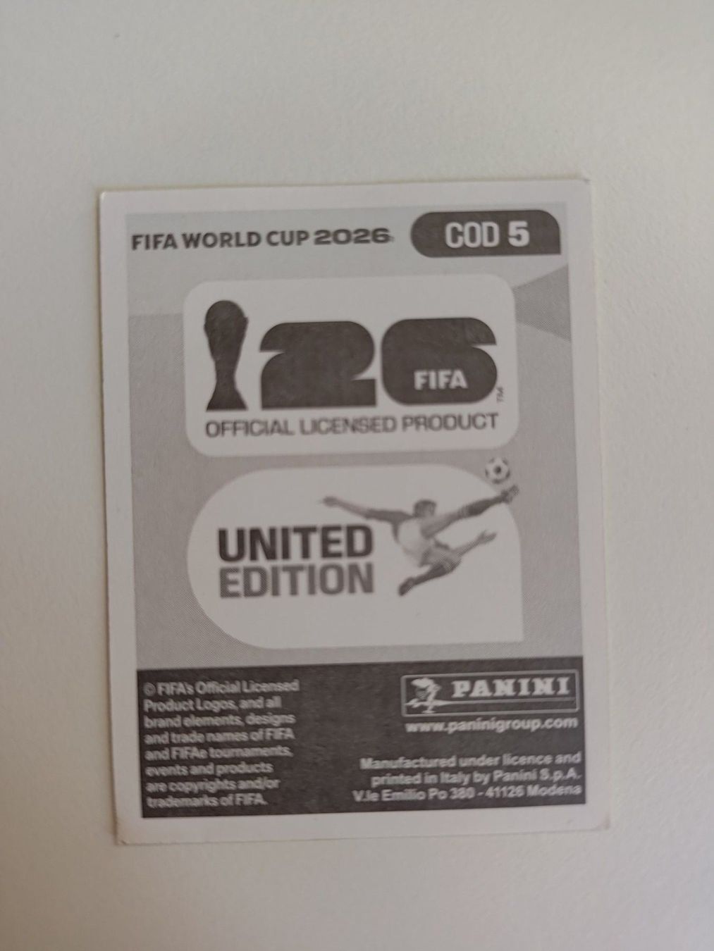 Panini Carte collezionabili: Panini Sticker WM 2026 | COD 5 – Nuovo (secondo la descrizione) da Bern venduto da Nicolaro 1