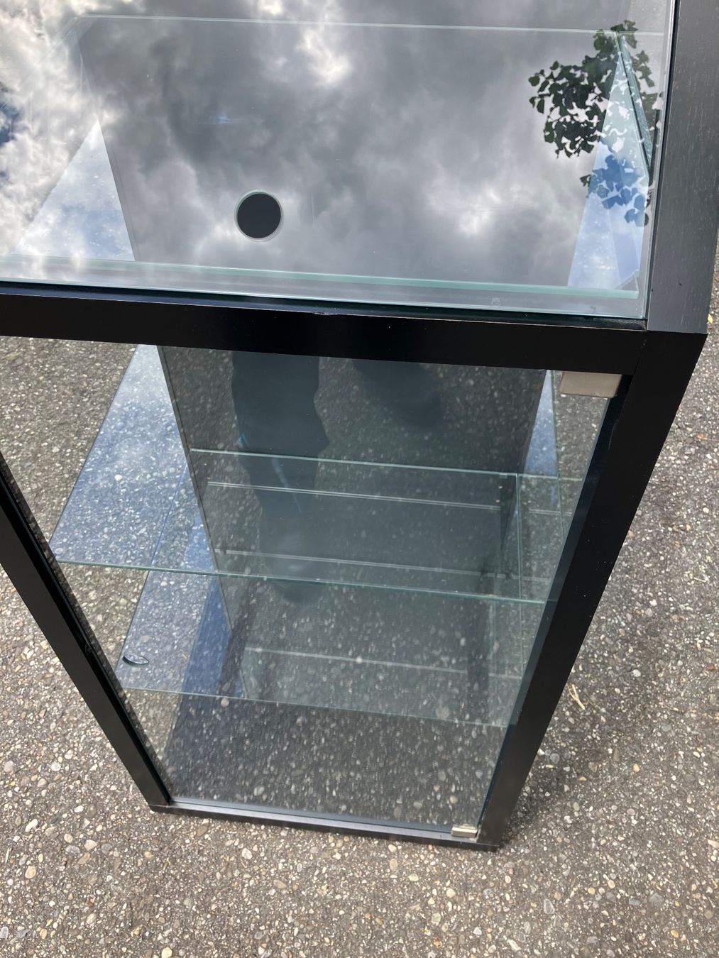 Vetrine: Vitrine schwarz, Holz und Glas – Usato da Aarburg venduto da Wendepunkt_Fundgrube 2
