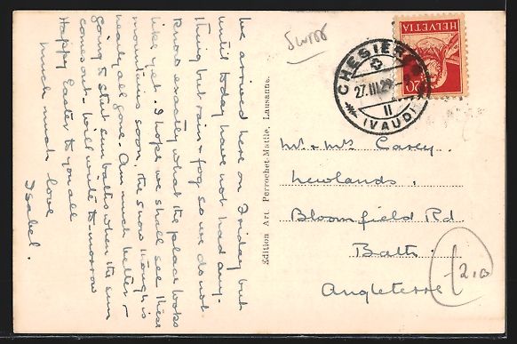 Cartoline postali: Chesières, Teilansicht im Winter, Dents – Usato da Berlin venduto da bartko-reher 1