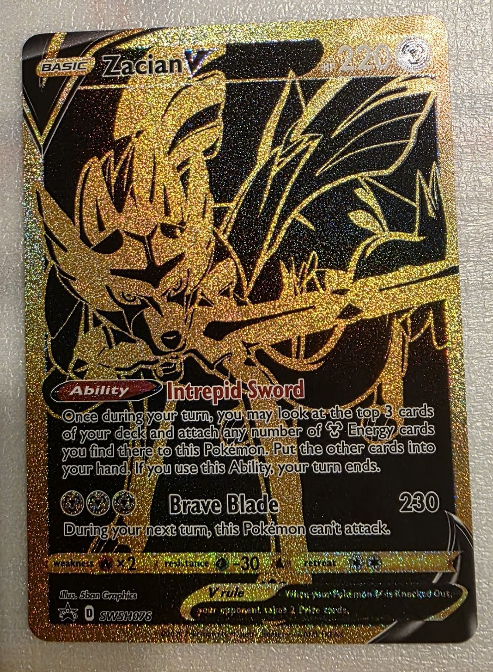 Pokémon Carte collezionabili: Zacian V swsh076 – Usato da Contone venduto da Dexx86