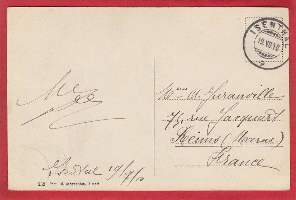 Cartoline postali: ISENTAL, LICHTDRUCK, 1910 – Usato da Grüningen venduto da Kartenlaube 1